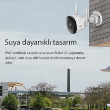 IMOU Bullet 2C Dış Ortam Akıllı WiFi Kamera/2 MP- Gece Görüşü-Hareket ve İnsan Algılama - IP67- SD Kart Desteği - ONVIF - Bulut Hizmeti (IPC-F22P)