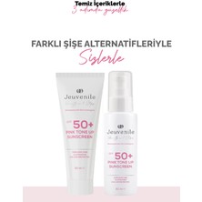 Jeuvenile SPF 50+ PINK Tone-Up Sunscreen Yüksek Korumalı Renk Tonu Eşitleyici Pembe Güneş Kremi 50 ml