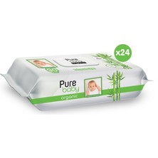 Pure Baby Organik Bambu Özlü Islak Havlu 24×90 (2160 Yaprak)