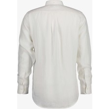 Gant Erkek Beyaz Regular Fit Keten Gömlek 3230085.110
