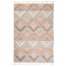 Dolce Vita Halı Nordic 499 Salmon Kum Sarısı-Gri-Kahverengi Renkte Toz ve Hav Çıkartmayan Salon ve Oda Halısı