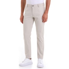 Saykı Taş Dinamik Fit Balıksırtı Desenli Pamuklu Yandan Cep Kanvas Pantolon