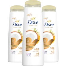 Dove Ultra Care Saç Bakım Şampuanı Güçlendirici Bakım Hindistan Cevizi Yağı 400 ml x3