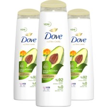 Dove Ultra Care Saç Bakım Şampuanı Dökülme Karşıtı Bakım Avokado Özü 400 ml x3