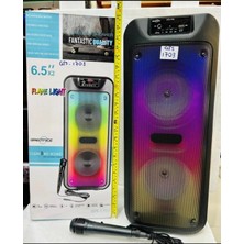 Zineets Işıklı Büyük Boy Party Box Bluetooth Hoparlör Taşınabilir Şarjlı Ses Sistemi Radyolu Karaoke