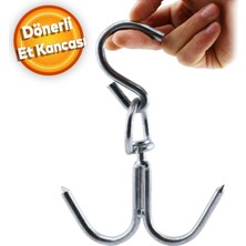 Badem10 Kasap Et Kancası Kurban Asma Kancası Dönerli Çift Taraflı 8 mm Çengel