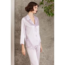 Pierre Cardin 6000 Kadın Dantelli Saten 6'lı Set-Viola