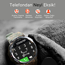 Seyutech Watch T-Run 2 Akıllı Saat Haki Iphone ve Android Tüm Telefonlara Uyumlu Akıllı Saat