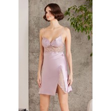 Pierre Cardin 6000 Kadın Dantelli Saten 6'lı Set-Rose