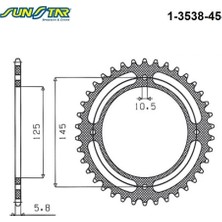 Honda Arka Dişli / Yamaha / Xt 600 E / 600CC / (Orijinal Dişli Sayısı) / 1990-1991-1992-1993-1994-1995-1996-1997-1998-1999-2000-2001-2002-2003