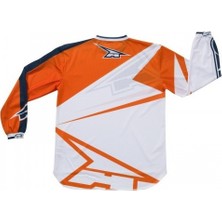 İşte Buradayız Axo - Motıon Tony Cairoli TC222 Motocross Jersey White-Orange-Blue L