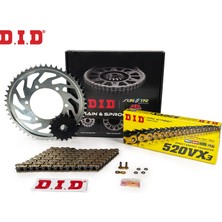Honda Zincir Dişli Seti Bmw G 650 Gs (650 Cc)  (2009-2016) / Zincir : DID-520VX3 (GOLD)-112 / Dişli: Sunstar (16T-47T) / Bmw / G 650 Gs / 650CC / 2009-2010-2011-2012-2013-2014-2015-2016