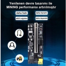 Hubstein V009C Plus Pcı-E X1 To X16 Riser Ekran Kartı Yükseltici