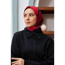 Ipekhan Etnik Desen Serisi Kırmızı Pamuk Viskon Eşarp 1127-06