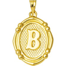 Bilezikci 14 Ayar Italyan B Harfi Altın Kolye Ucu