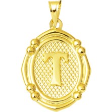 Bilezikci 14 Ayar Italyan T Harfi Altın Kolye Ucu