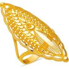 Bilezikci Uzun Hint Işi Altın Yüzük