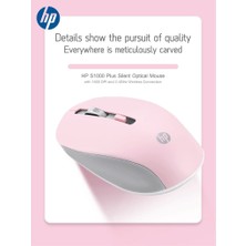 Hp S1000 Plus Kablosuz Sessiz Mouse Pembe