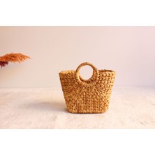 Emek Sanatı Hasır Küçük Boy Plaj Çantası