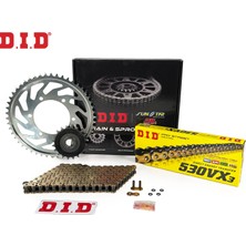 Honda Zincir Dişli Seti Yamaha Mt-01 (1670 Cc)  (2005-2011) / Zincir : DID-530VX3 (GOLD)-114 / Dişli: Jt (17T) - Sunstar (39T) / Yamaha / Mt-01 / 1670CC / 2005-2006-2007-2008-2009-2010-2011