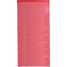 Kidspartim Metalize Kırmızı Kare Desenli Arka Fon Süs 100X200 cm