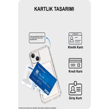 Case World Samsung Galaxy M23 Kapak Kamera Korumalı Kartlıklı Darbe Emici Özellikli Şeffaf Silikon Kılıf