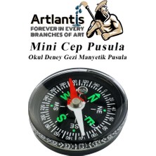 Artlantis Mini Pusula 1 Adet Küçük Pusula Okul Deney Gezi Cep Pusulası Manyetik Pusula 7X30 mm Plastik Öğrenci