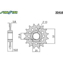 Honda Ön Dişli / Honda / X-Adv / 750CC / (Dişli Sayısı : Orijinal-1) / 2017-2018-2019-2020-2021-2022