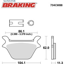 Ebc Sinterli Arka Fren Balatası / Harley D. / Xlh 883 Sportster / 883CC / Arka  / 1990-1991-1992-1993-1994-1995-1996-1997-1998-1999-2000-2001-2002-2003-2004-2005-2006