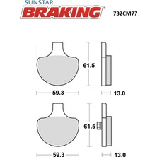 Ebc Sinterli Ön Fren Balatası / Harley D. / Xlh 883 Sportster / 883CC / Ön  / 1990-1991-1992-1993-1994-1995-1996-1997-1998-1999-2000-2001-2002-2003-2004-2005-2006