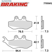 Ebc Yarı Metalik Fren Balatası / Pıaggıo / Skıpper Lx / 150CC / Ön  / 2000-2001-2002-2003-2004-2005-2006