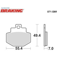 Ebc Yarı Metalik Arka Fren Balatası / Vespa / Vespa Gtv / 300CC / Arka  / 2010-2011-2012-2013-2017-2018-2019-2020