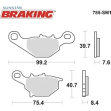Ebc Yarı Metalik Ön Fren Balatası / Suzukı / AN125 / 125CC / Ön  / 1994-1995-1996-1997-1998-1999-2000