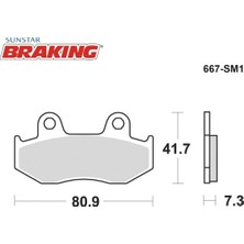 Ebc Yarı Metalik Ön Fren Balatası / Honda / Sh 150 / 150CC / Ön  / 2001-2002-2003-2004-2005-2006-2007-2008