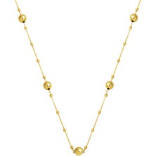 Bilezikci Parlak Dorika Toplu 14 Ayar Altın Kolye