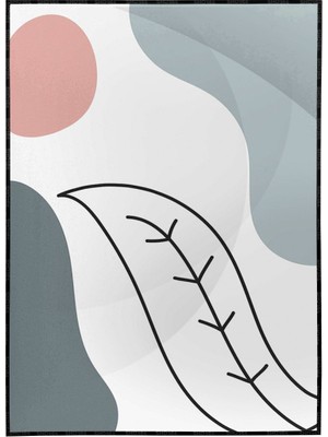 SHOP365 Yapraklar ve Şekiller Modern Poster P-001596