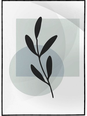 SHOP365 Bitki Yapraklar ve Şekiller Modern Poster P-002041