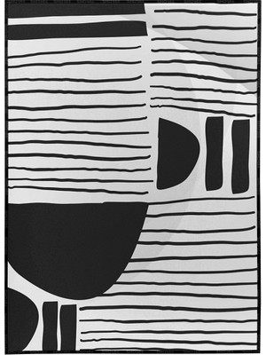SHOP365 Şekiller Çizgiler Gri Siyah Renkler Modern Poster P-001893