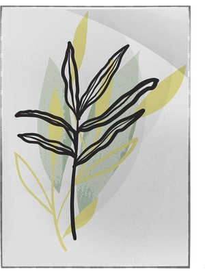 SHOP365 Yapraklar ve Şekiller Modern Poster P-001284