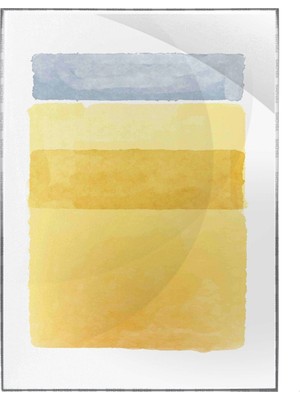 SHOP365 Fırça Darbeleri Sarı Altın Gold Renkler Modern Poster P-002052