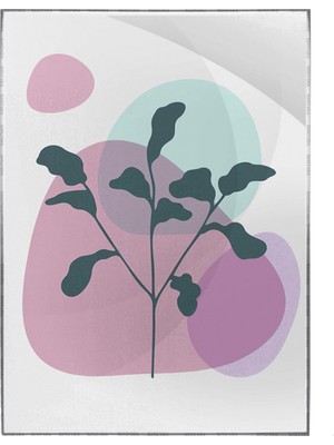 SHOP365 Bitki Yapraklar ve Şekiller Modern Poster P-002073