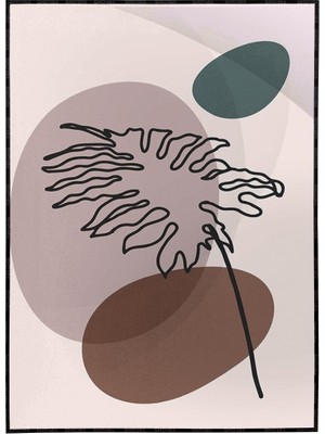 SHOP365 Bitki Yapraklar ve Şekiller Modern Poster P-002096
