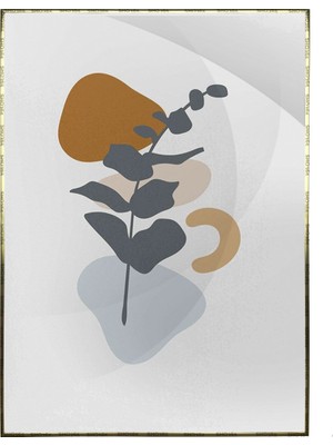 SHOP365 Bitki Yapraklar ve Şekiller Modern Poster P-001671