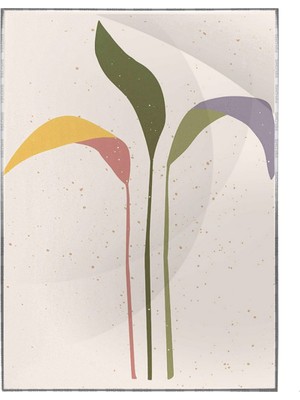 SHOP365 Yapraklar ve Dallar Pastel Renkler Modern Poster P-001775