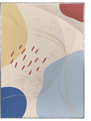 SHOP365 Çiçekler ve Yapraklar Karışık Renkler Illüstrasyon Modern Poster P-001680