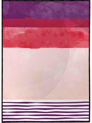 SHOP365 Fırça Darbeleri Mor Kırmızı Krem Renkler Modern Poster P-002820