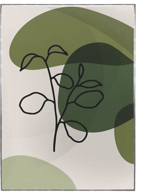 SHOP365 Yapraklar ve Şekiller Karışık Renkler Modern Poster P-002012