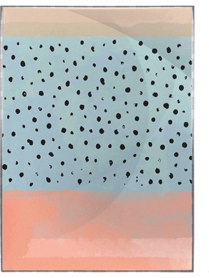 SHOP365 Fırça Darbeleri Çöl Kumu Mavi Pembe Krem Renkler Modern Poster P-002829
