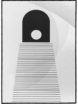 SHOP365 Şekiller ve Çizgiler Siyah Beyaz Modern Poster P-002847
