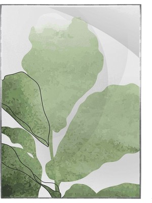 SHOP365 Bitki Yapraklar ve Şekiller Modern Poster P-002605